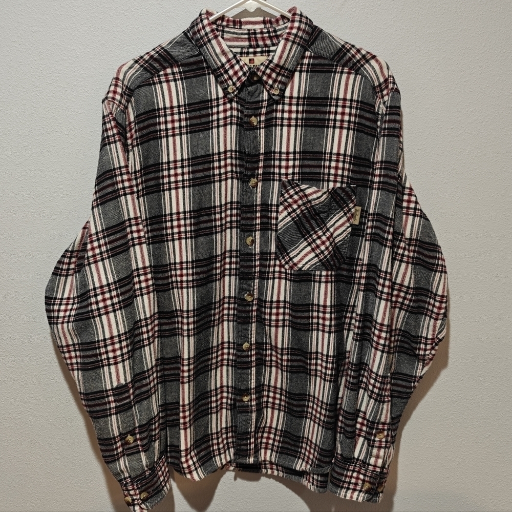 Woolrich Barn Chore Shirt Mens XL Plaid Button Down Long Sleeve Western